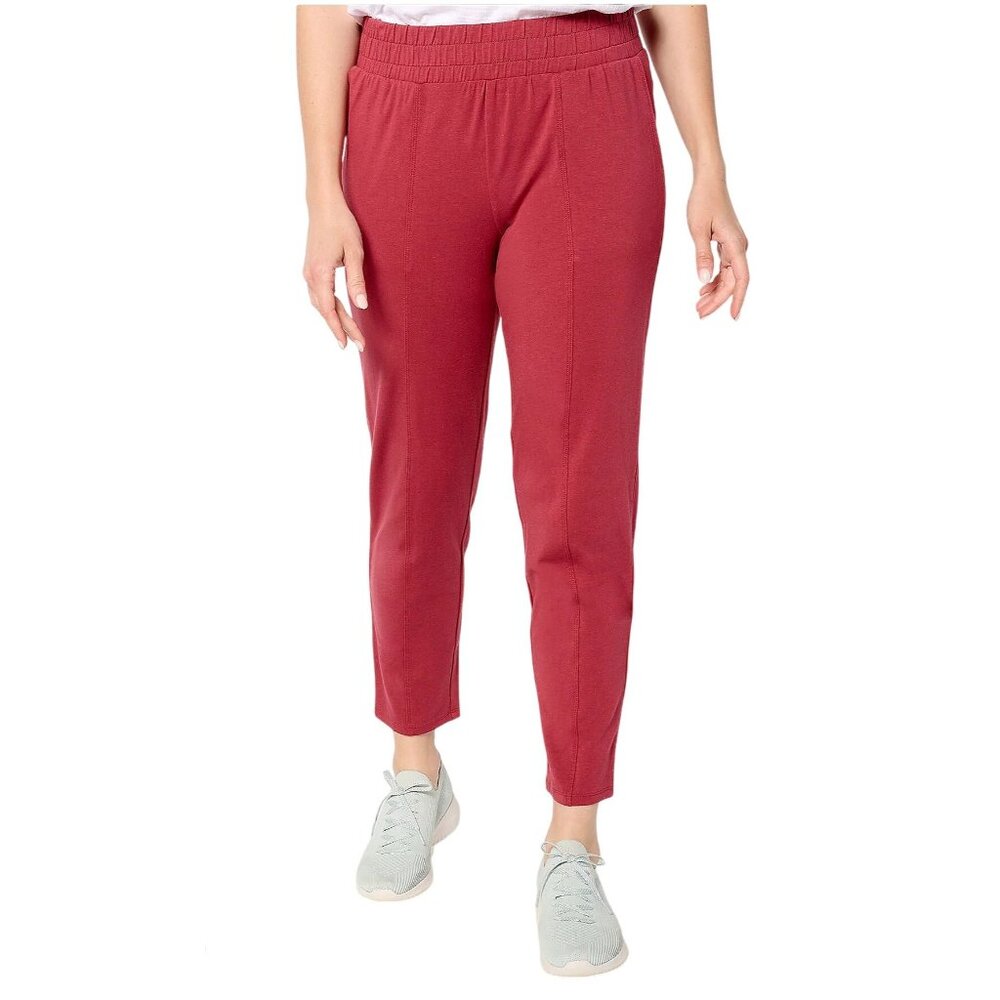 AnyBody Regular Cozy Knit Ankle Pant Size Large Elastic Waist Relaxed Loungewear